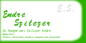 endre szilczer business card